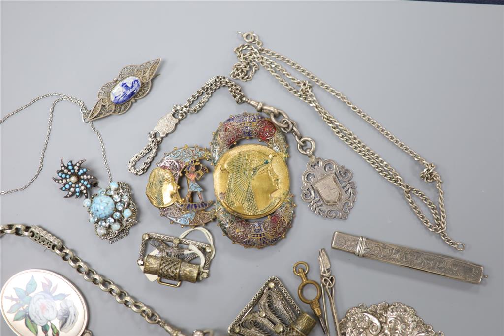 Mixed silver and jewellery etc